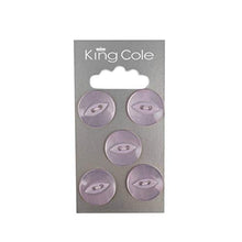 King Cole Buttons Round Large 20mm X 5 buttons per card