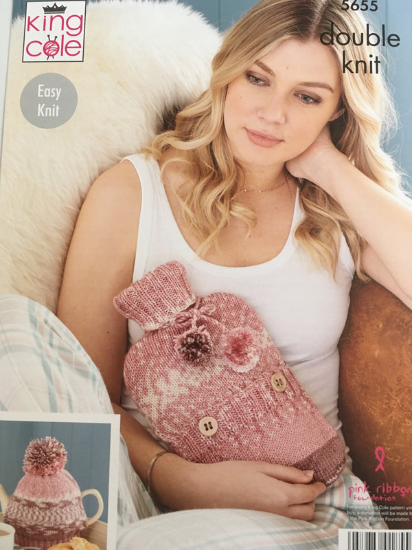 5655 King Cole Cushion, Throw, Tea Cosy & Hot Water Bottle Cover Pattern