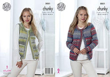 5051 King Cole Cardigan & Waistcoat Knitted in Drifter Chunky Knitting Pattern