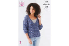 5738 king Cole Island Beaches Ladies V-Neck & Round Neck Jumper Knitting Pattern