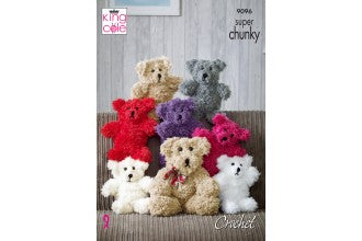 9096 King Cole Joseph the Bear in Tufty Super Chunky Knitting Pattern