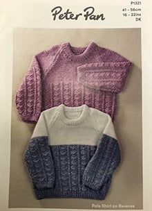 P1321 Peter Pan Baby Jumper Double Knitting Pattern