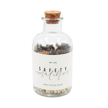 Black Safety Matches Medium Apothecary Jar