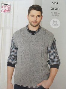 5659 King Cole Men’s Sweater & Sleeveless Sweater Pattern