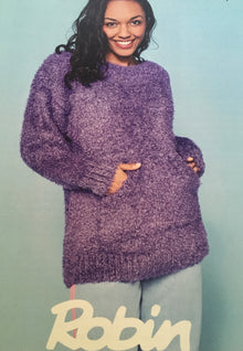 3025 Robin Ladies Chunky Oversized Sweater & Cowl Knitting Pattern