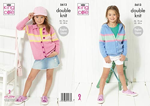 5613 King Cole Cardigans; Knitted in Paradise Beaches Double Knitting Pattern