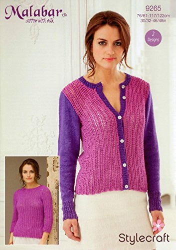 9265 Stylecraft Ladies Sweater and Cardigan Double Knitting Pattern