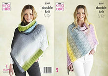 5507 King Cole Ponchos & Snood; Knitted in Curiosity Double Knitting Pattern