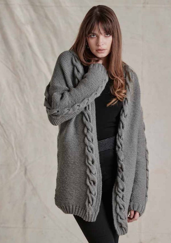 Wendy 6160 Ladies Aran Cardigan Knitting Pattern Love Me Yarns