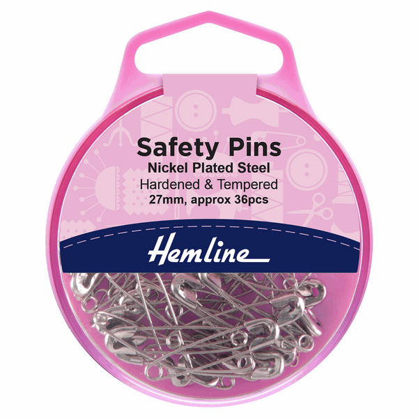 Hemline Safey Pins 27mm approx 36pcs