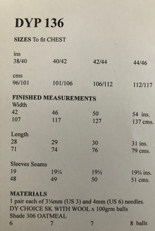 DYP136 Men’s Jumper Double Knitting Pattern