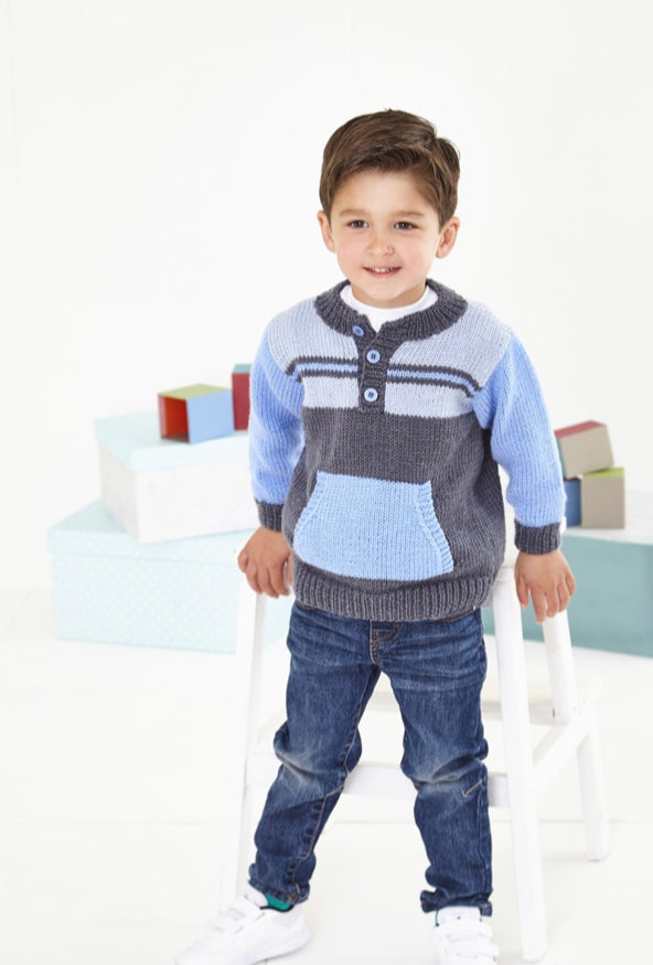 5920 King Cole Babies - Childrens Sweater and Jacket in Cherished DK Knitting Pattern