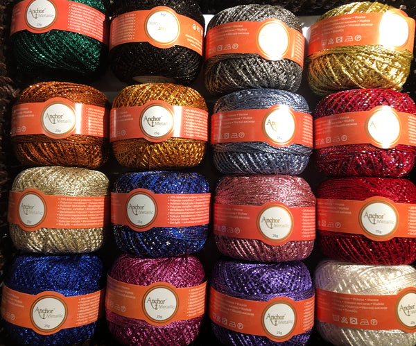 Anchor Metallic 4Ply Limited Edition Set of 16 Balls metallic yarn