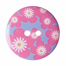 Hemline Buttons Round 22mm Pink