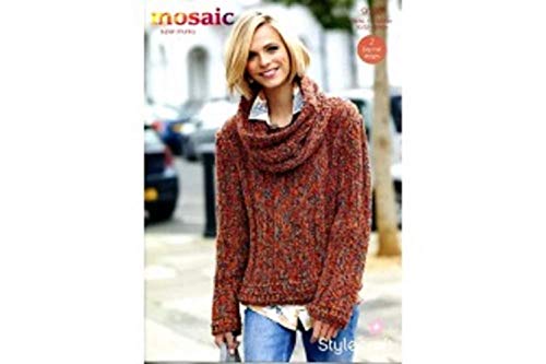 9197 Stylecraft Mosaic Super Chunky Ladies Jumper Snood Knitting