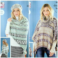 5652 King Cole Ladies Ponchos, Snood & Shawl Pattern
