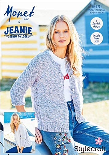 Stylecraft Womens Aran Jumper Knitting Patterns 9620 Stylecraft