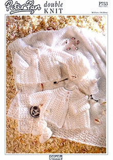 P753 Peter Pan Babies Lace Layette Double Knitting Pattern