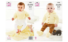 5769 King Cole Cardigan, Jacket, Blanket & Bootees in Baby Safe DK Knitting Pattern