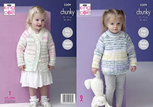 5209 King Cole Sweater & Cardigan Knitted in Comfort Cheeky Chunky Pattern