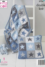 5734 King Cole Blankets and Cushion Covers in Bamboo Cotton DK Knitting Pattern