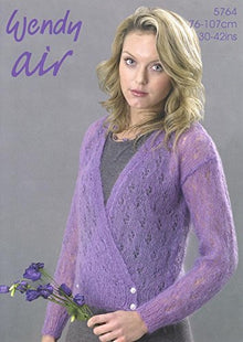 5764 Air Crossover Cardigan 4ply/Lace Knitting Pattern