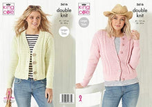 5616 King Cole Ladies Cardigans: Knitted in Paradise Beaches Double Knitting Pattern