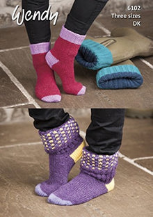 6102 Wendy Double Knitting Sock Pattern