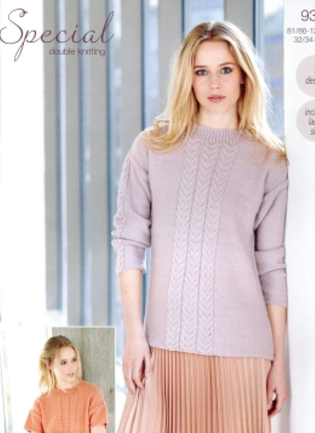 9393 Stylecraft Ladies Top & Jumper Double Knitting Pattern | Love Me Yarns