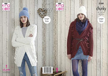 5180 King Cole Jackets & Hat Knitted in Timeless Chunky Pattern
