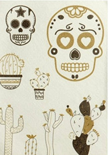 Embroidered/Sewing Iron on Skull Motif cactus iron motifs