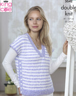 5042 King Cole Ladies Sweater & Cardigan DK Knitting Pattern