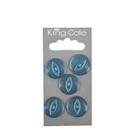 King Cole Buttons Round Large 20mm X 5 buttons per card