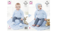 5767 King Cole Sweaters, Hat, Bootees & Blanket in Baby Safe DK Knitting Pattern