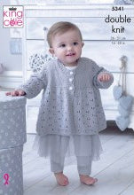 5341 king Cole Finesse Cotton Baby Matinee Jacket, Hat, Bootees & Blanket