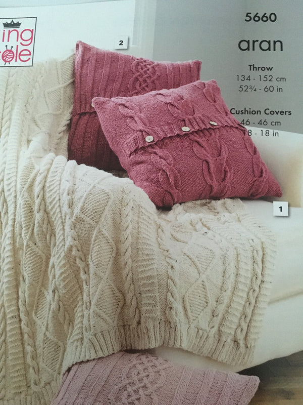 5660 King Cole Throw & Cushion Covers Pattern