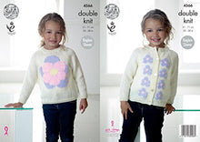 4566 king Cole Children’s Flower Jumper/Sweater and Cardigan Double Knitting/8Ply Pattern