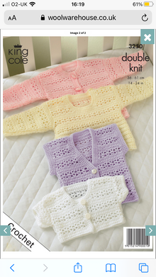 3250 Baby Crochet Cardigan , Bolero, Waistcoat and Sweater in Comfort DK