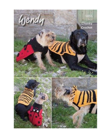 5855 Wendy Chunky Crochet Dog Coat Pattern