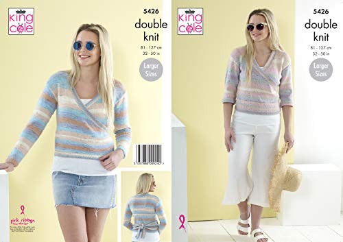 5426 King Cole Ladies Cardigans Knitted in Beaches Double Knitting Pattern