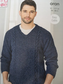 5659 King Cole Men’s Sweater & Sleeveless Sweater Pattern