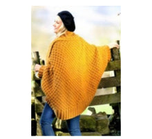 5914 Wendy Aran - Shawl Collar Wrap Knitting Pattern