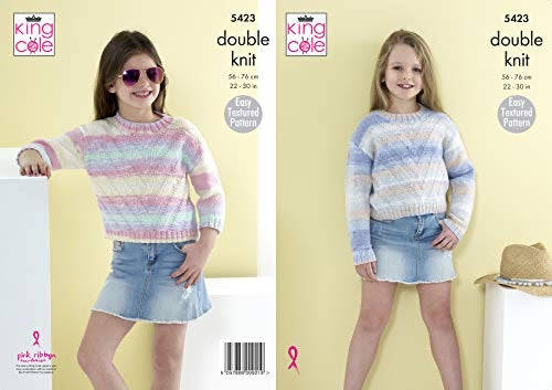 5423 King Cole Children’s Sweaters Knitted in Beaches Double Knitting Pattern
